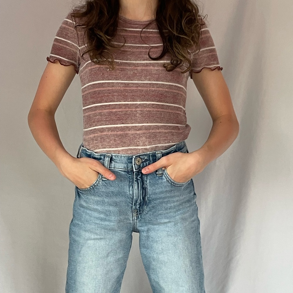 Striped Short Sleeve Top